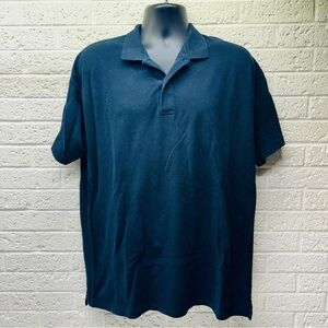 AMERICAN APPAREL XL Black Cotton Short Sleeve Classic Polo Shirt USA Made • VG‼